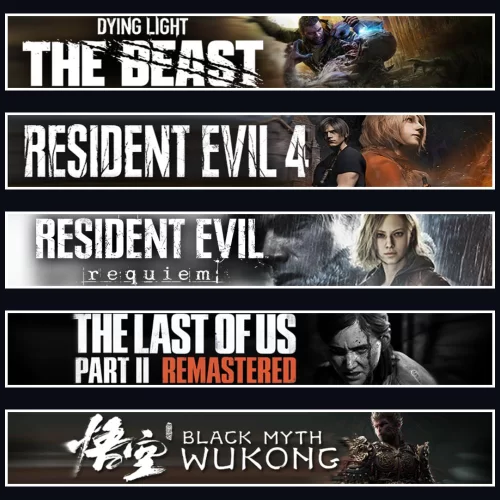  Beast +Evil 4 +Evil 9 +TLOU2 +Wukong